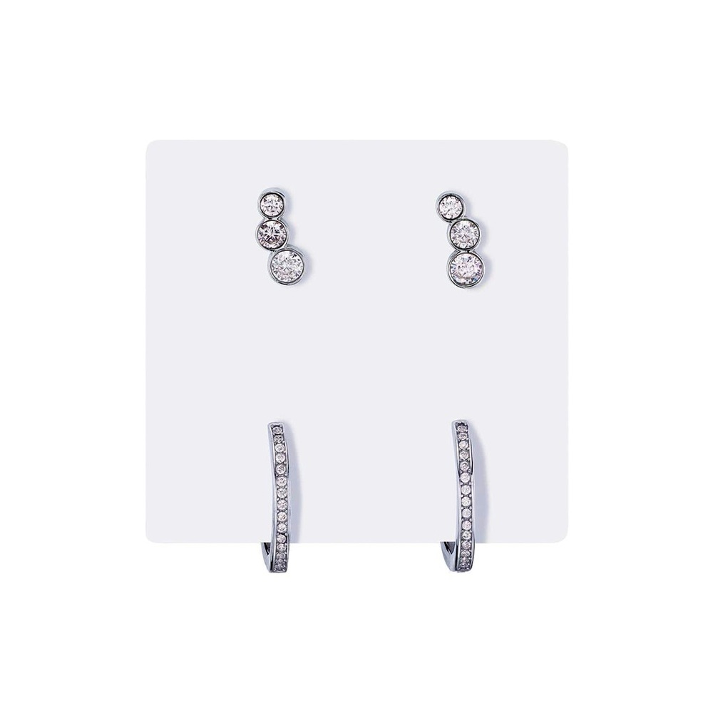 Stainless Steel Hoop & Crawler Earrings